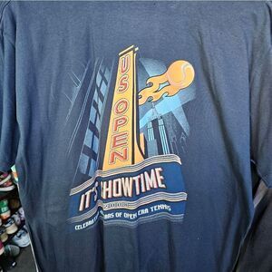 T-shirt us open tennis showtime men Size xl blue. 120
